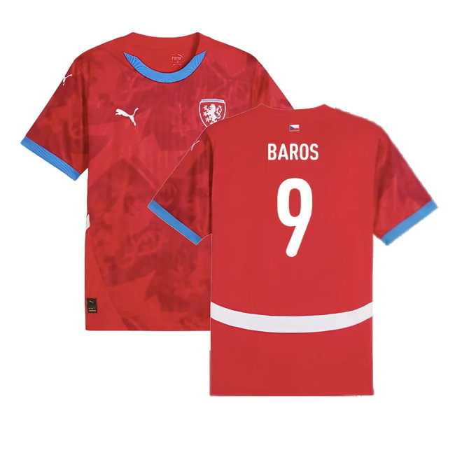 2024-2025 Czech Republic Home Shirt (Baros 9)-SoccerKits Hub | Buy Soccer Jerseys Online